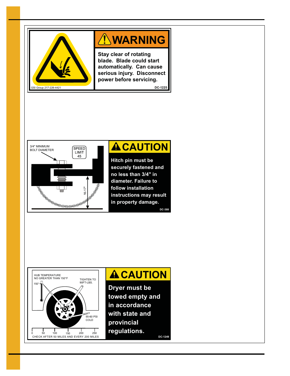 Warning, Decals | Grain Systems PNEG-1935 User Manual | Page 12 / 92
