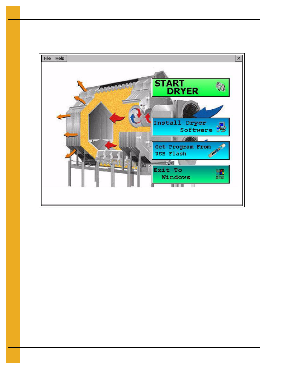 Boot screen, Chapter 4 boot screen, Boot screen description and button explanations | Grain Systems PNEG-1935 User Manual | Page 16 / 92