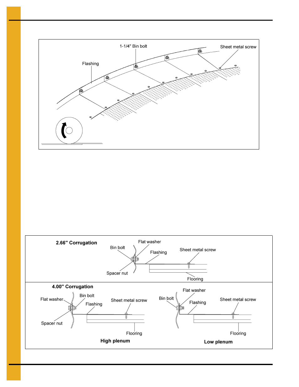 Flashing installation, Grain systems formed flashing installation | Grain Systems Bin Flooring PNEG-1324 User Manual | Page 20 / 26