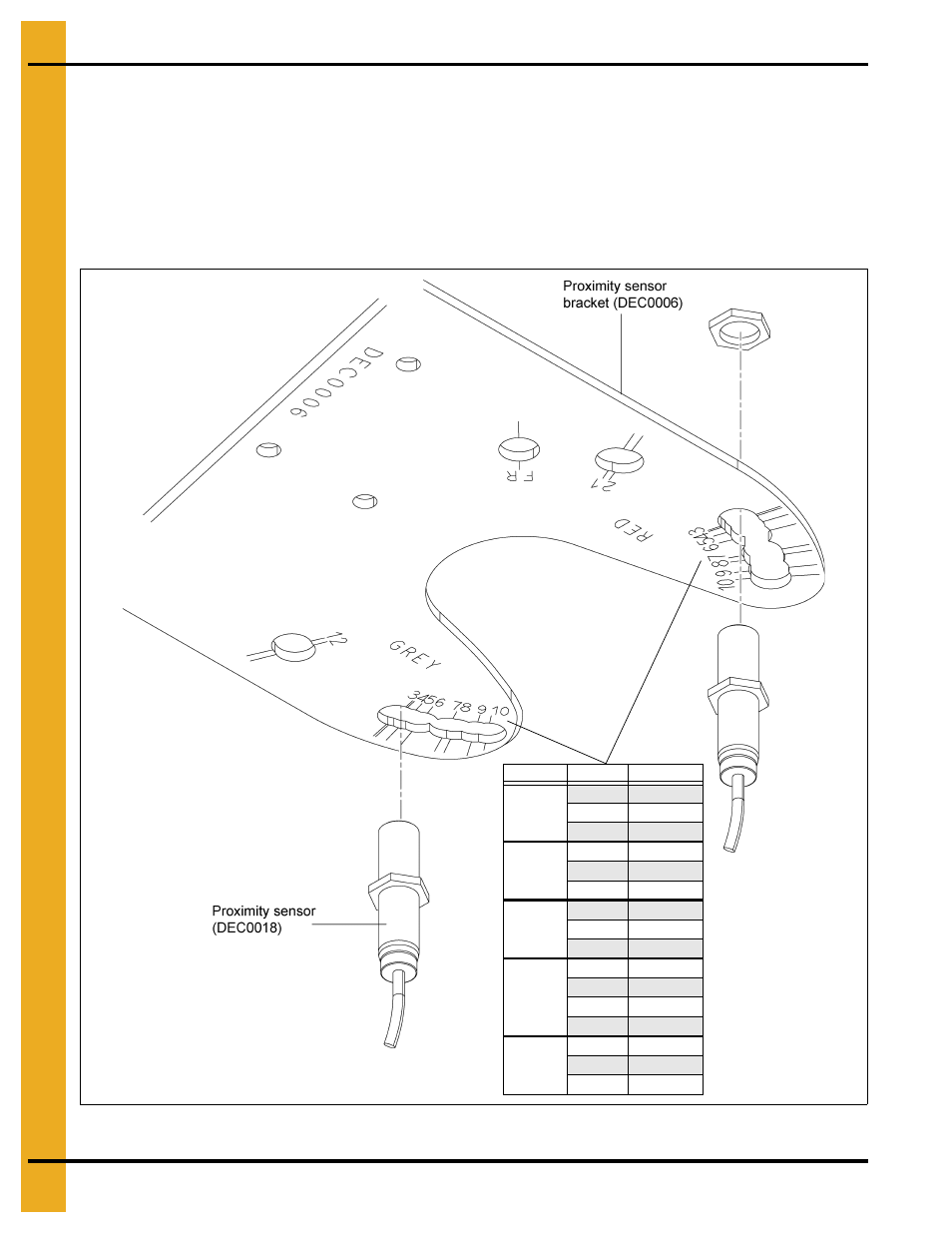 Proximity sensor location and installation, Installation | Grain Systems Bucket Elevtors, Conveyors, Series II Sweeps PNEG-1813 User Manual | Page 12 / 56