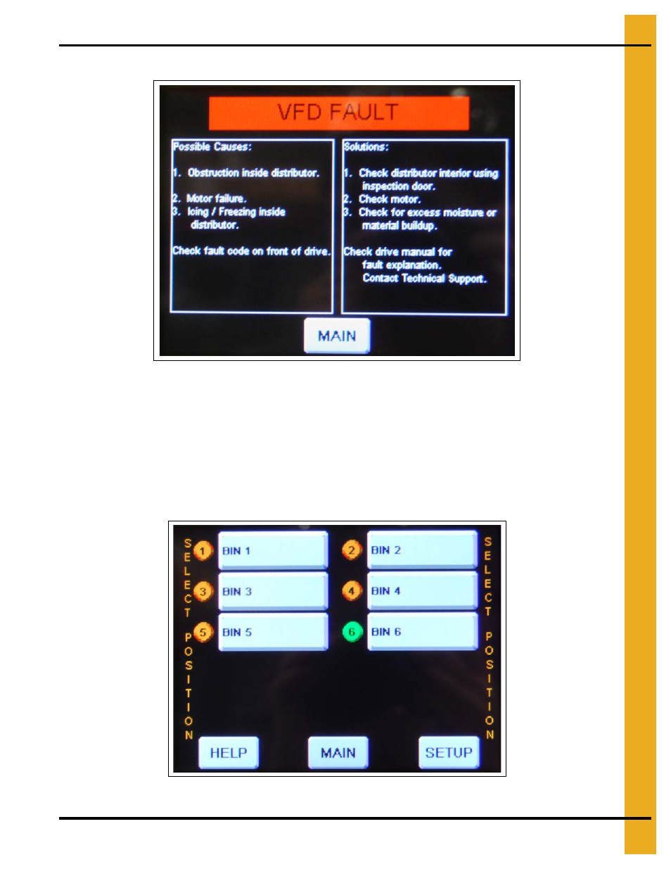 Move screen, Ncy drive, Drive fault screen | Grain Systems Bucket Elevtors, Conveyors, Series II Sweeps PNEG-1813 User Manual | Page 35 / 56