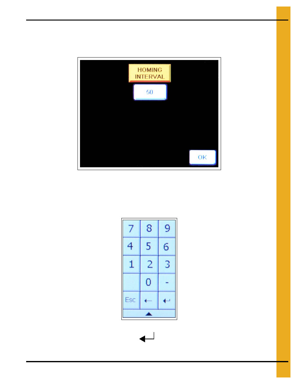 Interval screen, Homing interval screen | Grain Systems Bucket Elevtors, Conveyors, Series II Sweeps PNEG-1813 User Manual | Page 43 / 56