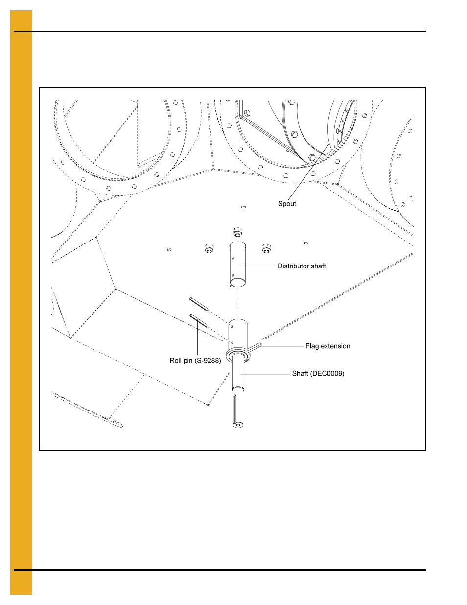 Installation, Chapter 3 installation, Electronic distributor control shaft installation | Grain Systems Bucket Elevtors, Conveyors, Series II Sweeps PNEG-1813 User Manual | Page 8 / 56