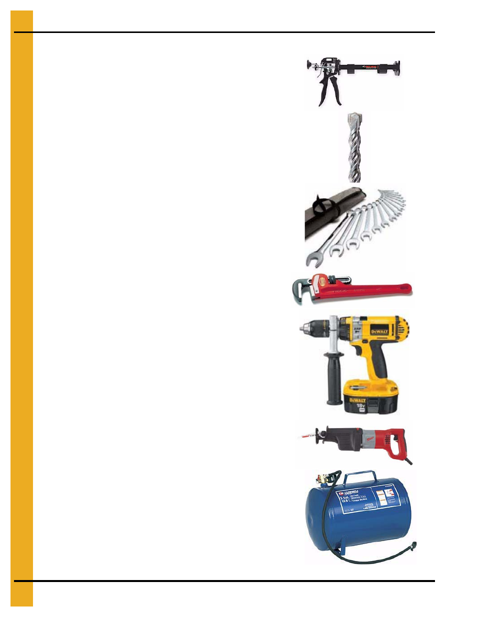 Comprehensive tool list | Grain Systems PNEG-1708 User Manual | Page 28 / 76