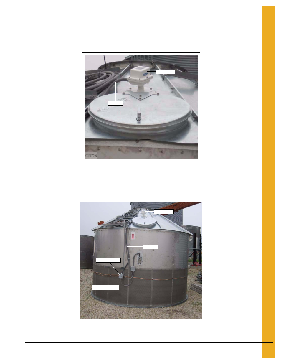 Bindicator, outside overheat and moisture sensor, Electrical connections | Grain Systems PNEG-1708 User Manual | Page 69 / 76