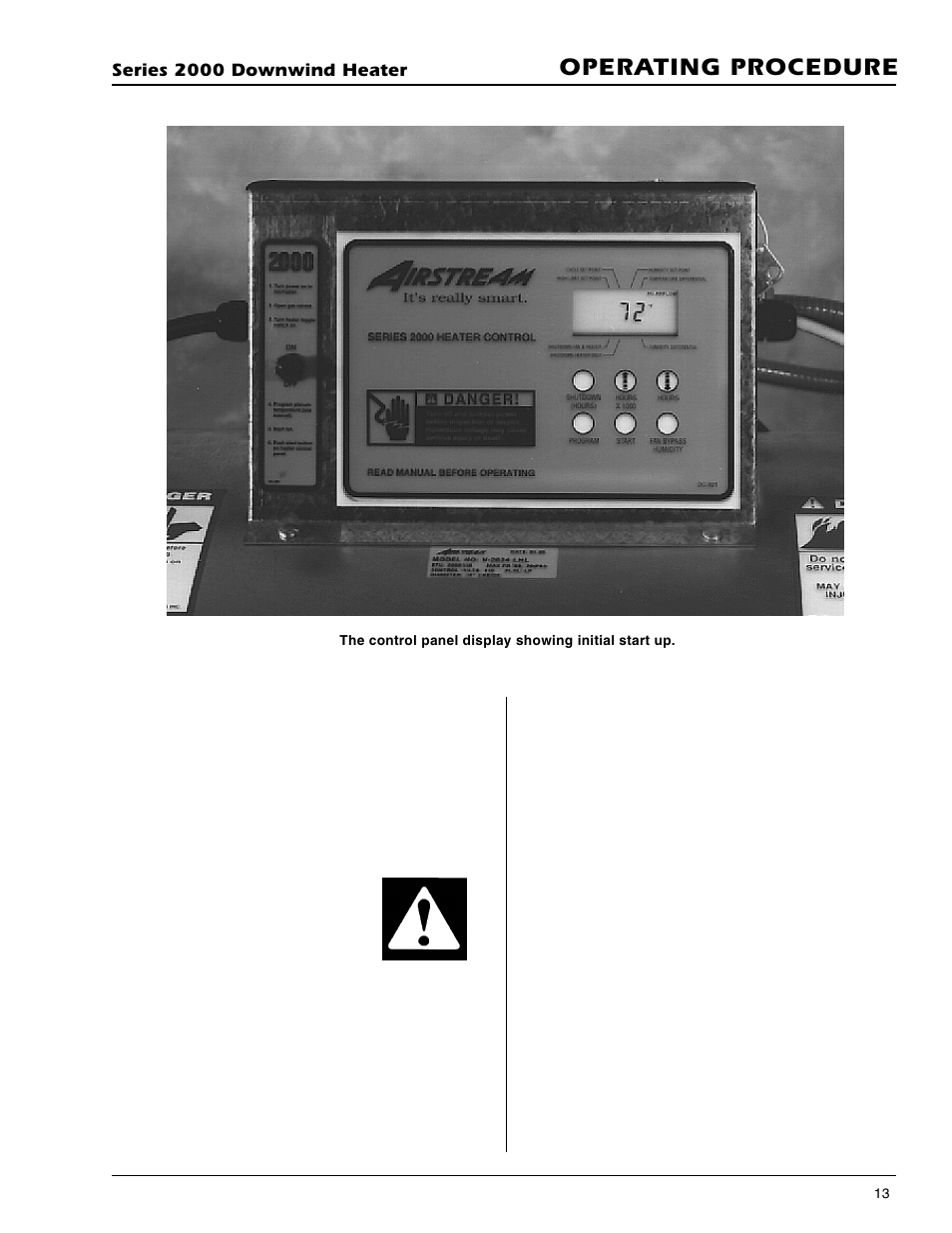 Operating procedure, Power up | Grain Systems PNEG-591 User Manual | Page 13 / 45