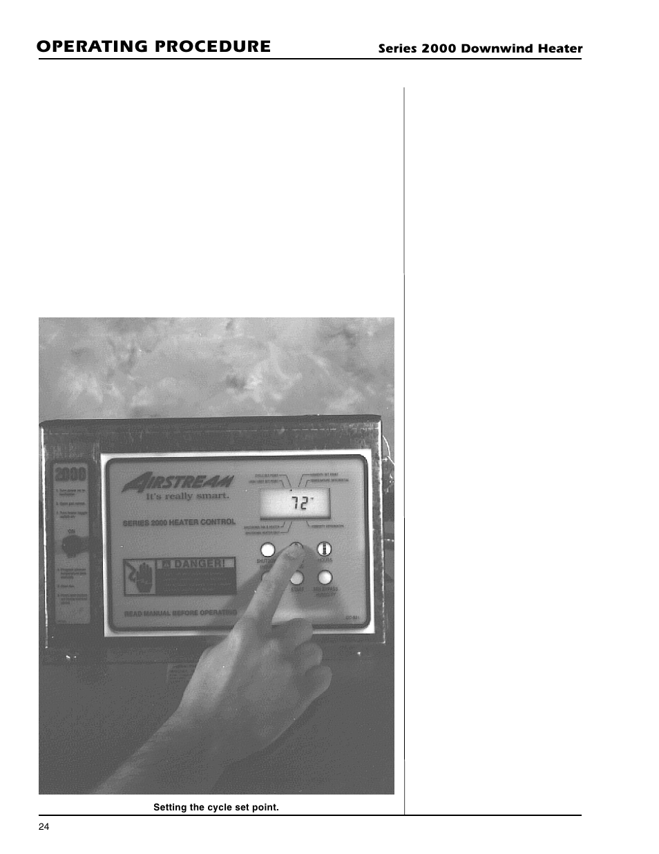 Operating procedure, Drying grain in the hours to shutdown mode, Run hours display | Programming hours to shutdown | Grain Systems PNEG-591 User Manual | Page 24 / 45