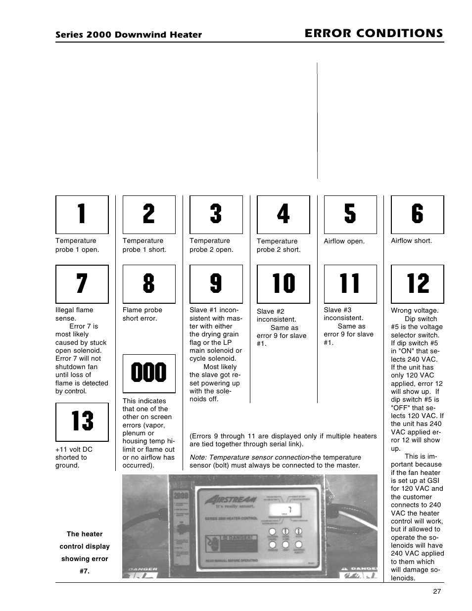 Error conditions | Grain Systems PNEG-591 User Manual | Page 27 / 45