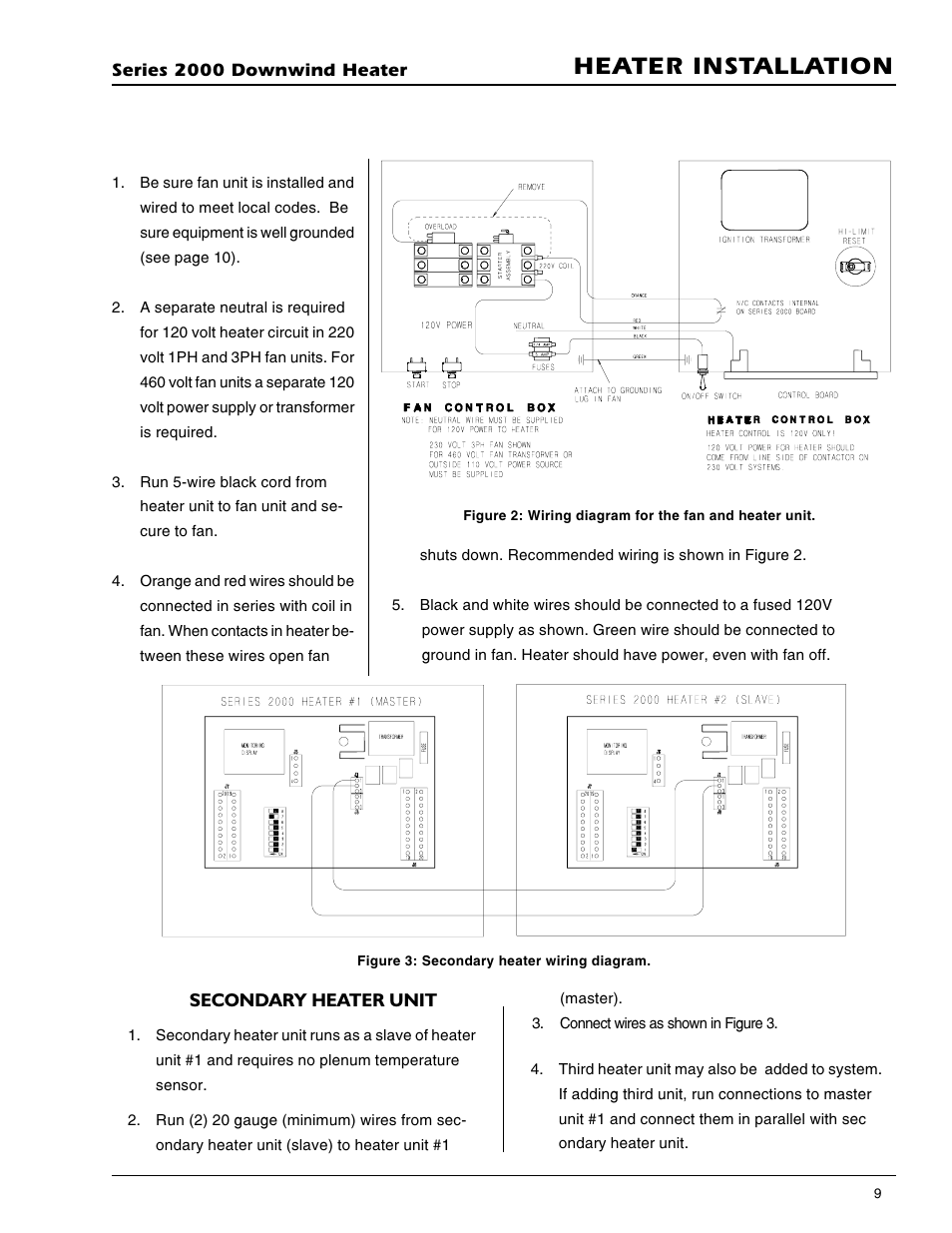 Heater installation, Wiring heater unit | Grain Systems PNEG-591 User Manual | Page 9 / 45