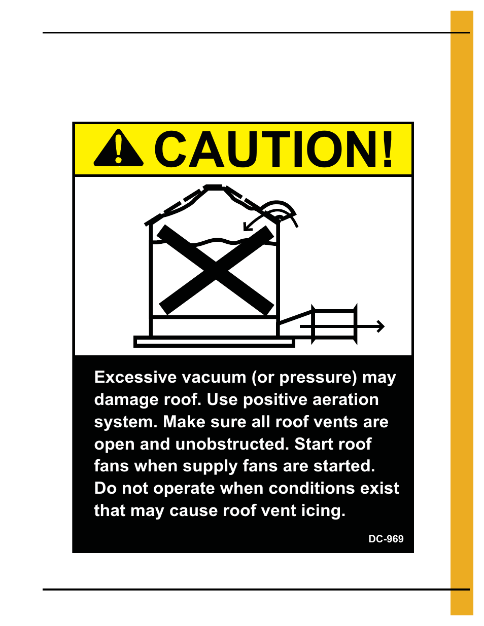 Decals, Chapter 3 decals, Caution | Grain Systems Bin Accessories PNEG-1810 User Manual | Page 9 / 52