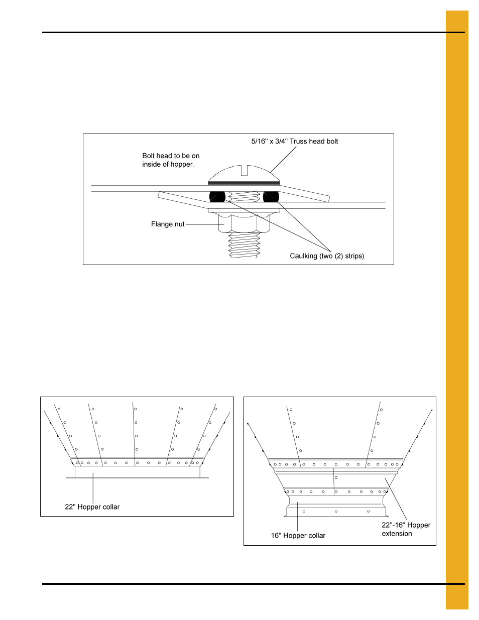 Hopper collar assembly | Grain Systems Tanks PNEG-257 User Manual | Page 49 / 98