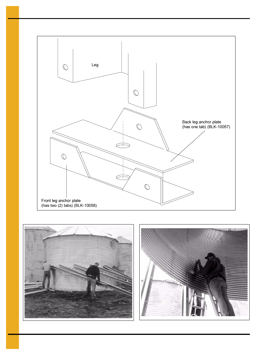 Leg and leg bracing, Chapter 9 leg and leg bracing, 12' only | Grain Systems Tanks PNEG-257 User Manual | Page 50 / 98