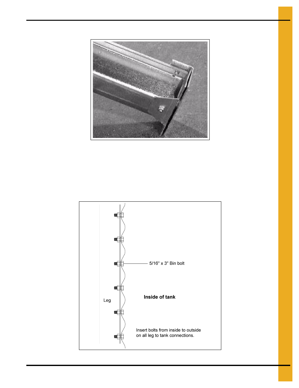 Installation of leg to sidewall | Grain Systems Tanks PNEG-257 User Manual | Page 51 / 98