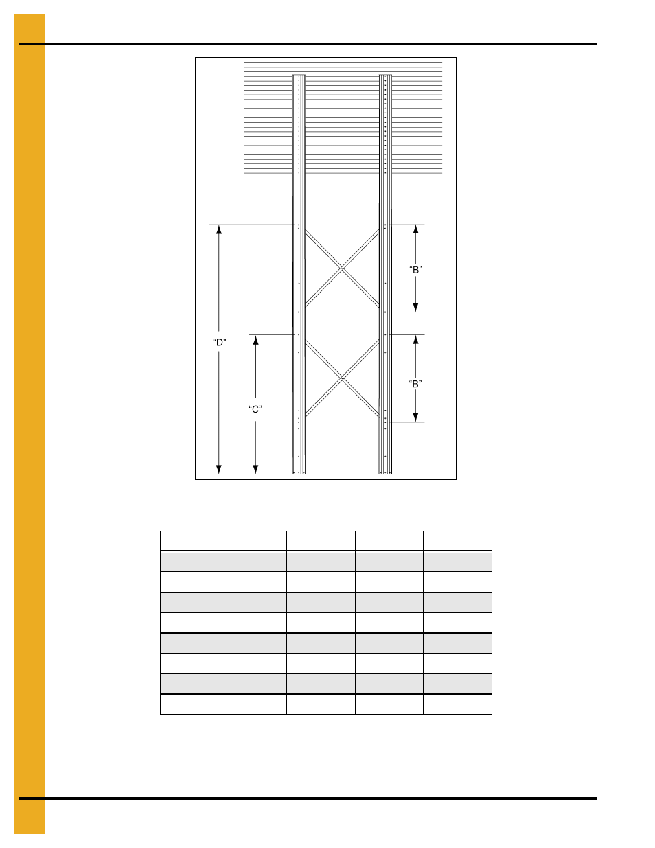 And figure, Leg and leg bracing | Grain Systems Tanks PNEG-257 User Manual | Page 54 / 98