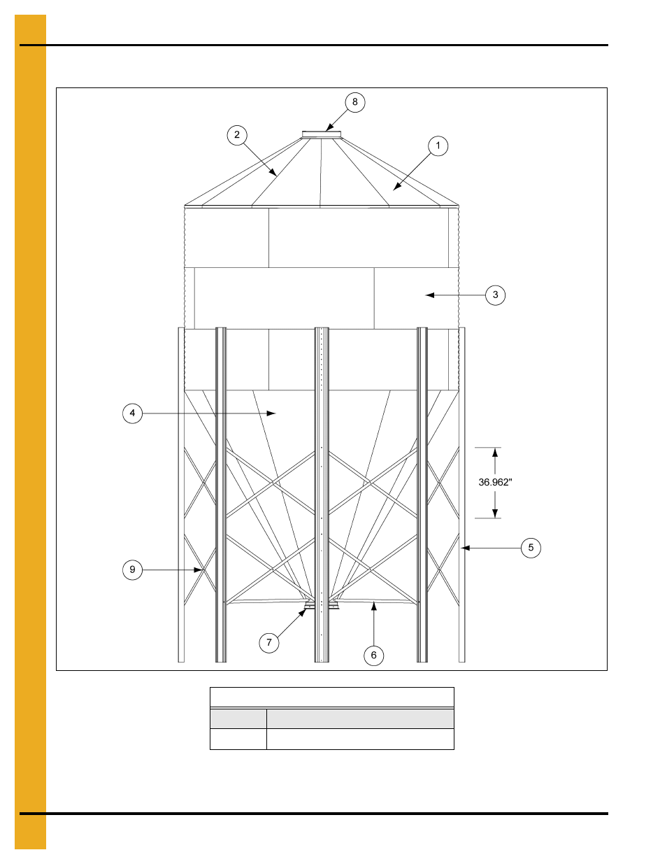 12' diameter 60° hopper bin specifications, Parts list | Grain Systems Tanks PNEG-257 User Manual | Page 72 / 98