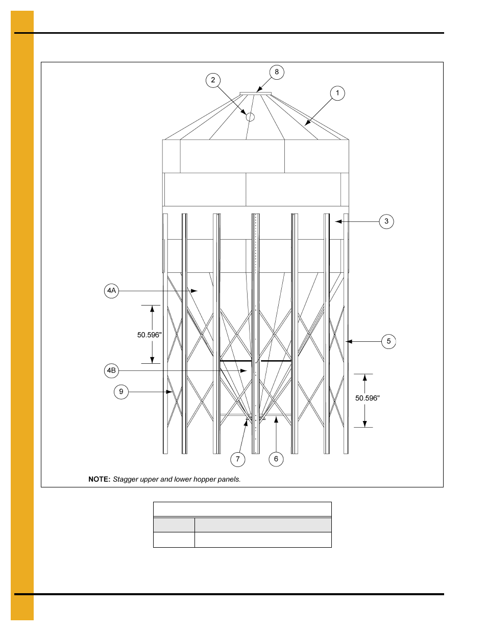 15' diameter 60° hopper bin specifications, Parts list | Grain Systems Tanks PNEG-257 User Manual | Page 80 / 98