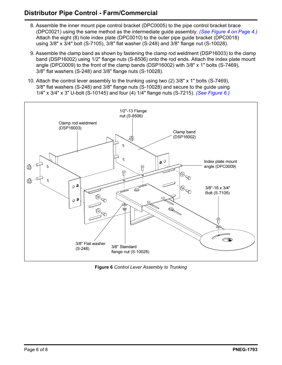 Distributor pipe control - farm/commercial | Grain Systems Bucket Elevtors, Conveyors, Series II Sweeps PNEG-1793 User Manual | Page 6 / 8