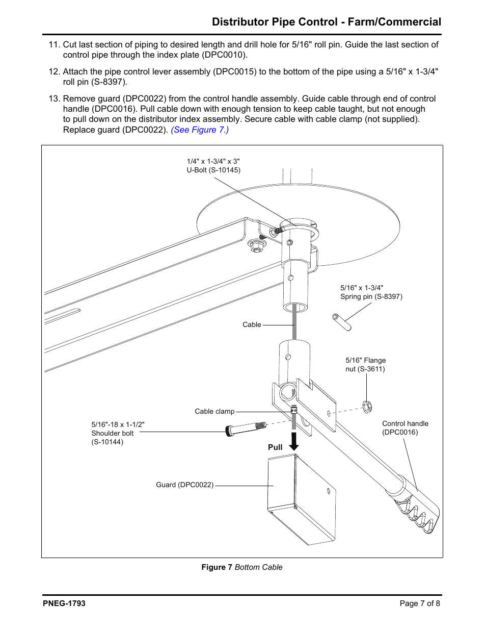 Distributor pipe control - farm/commercial | Grain Systems Bucket Elevtors, Conveyors, Series II Sweeps PNEG-1793 User Manual | Page 7 / 8