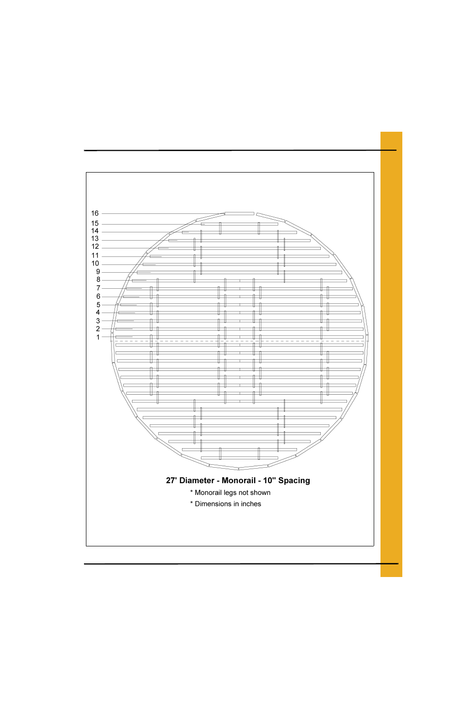 27' bin floor layouts (continued) | Grain Systems Bin Flooring PNEG-225 User Manual | Page 35 / 80