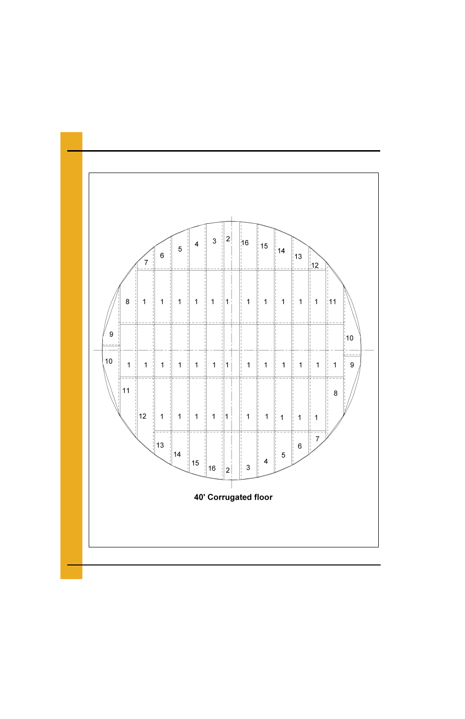 40' bin floor layouts (continued) | Grain Systems Bin Flooring PNEG-225 User Manual | Page 48 / 80