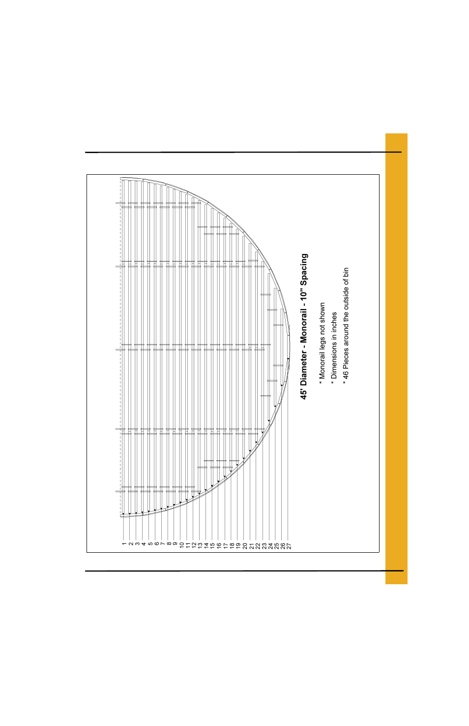 45' bin floor layouts (continued) | Grain Systems Bin Flooring PNEG-225 User Manual | Page 53 / 80