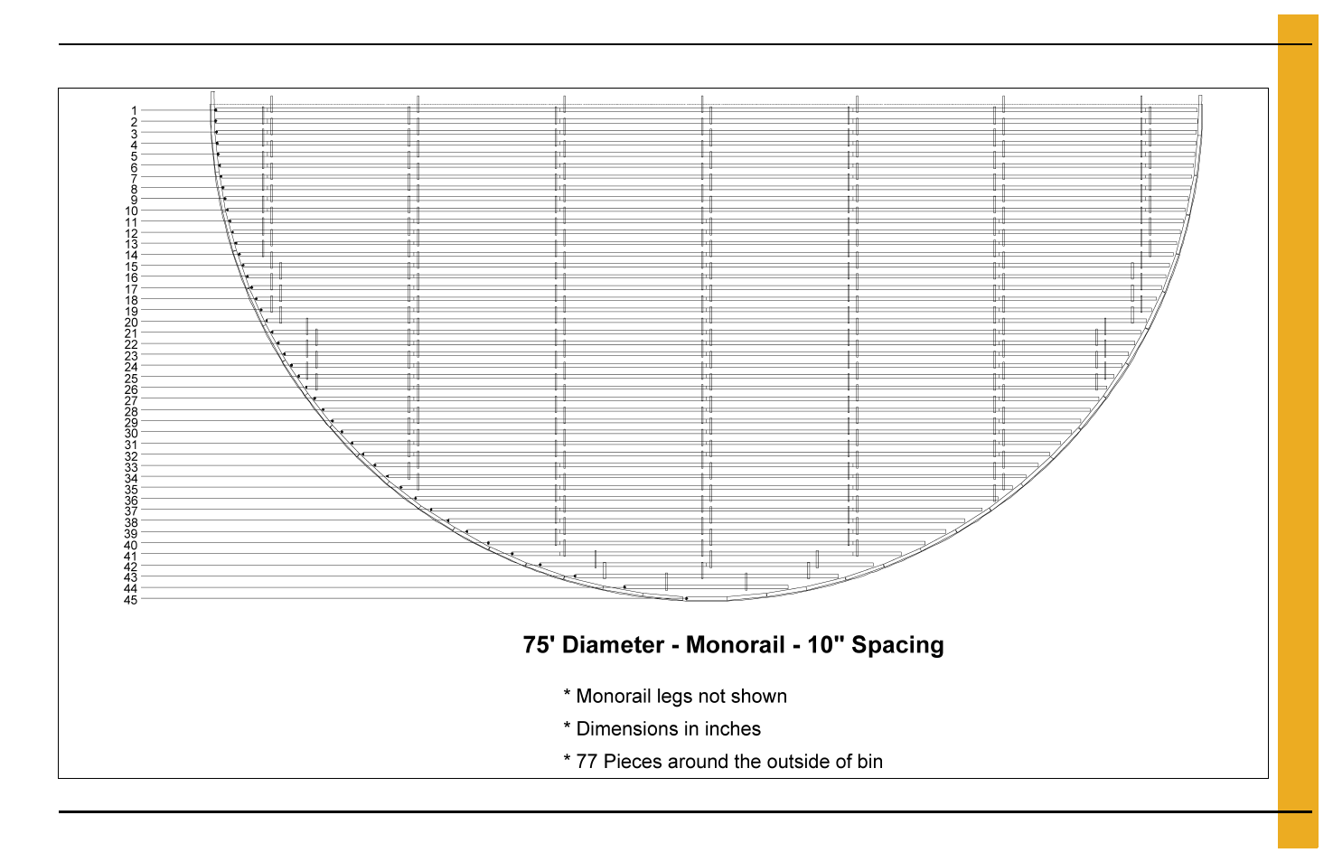 Layouts, 75' bin floor layouts (continued) | Grain Systems Bin Flooring PNEG-225 User Manual | Page 69 / 80