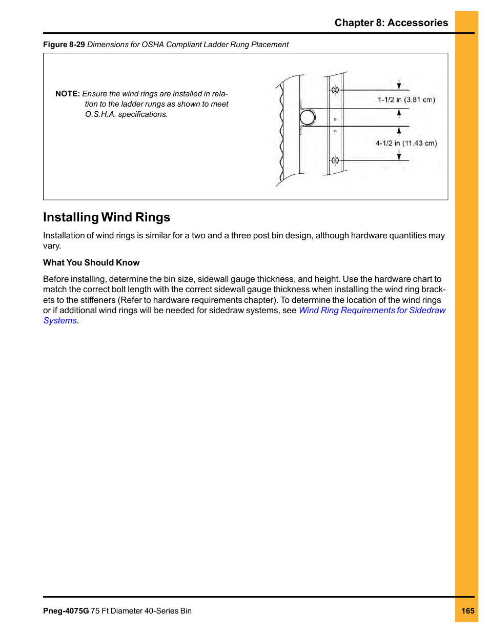 Installing wind rings | Grain Systems Tanks PNEG-4075G User Manual | Page 165 / 170