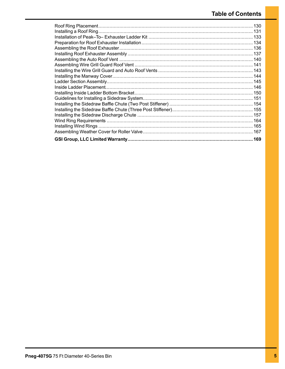 Grain Systems Tanks PNEG-4075G User Manual | Page 5 / 170