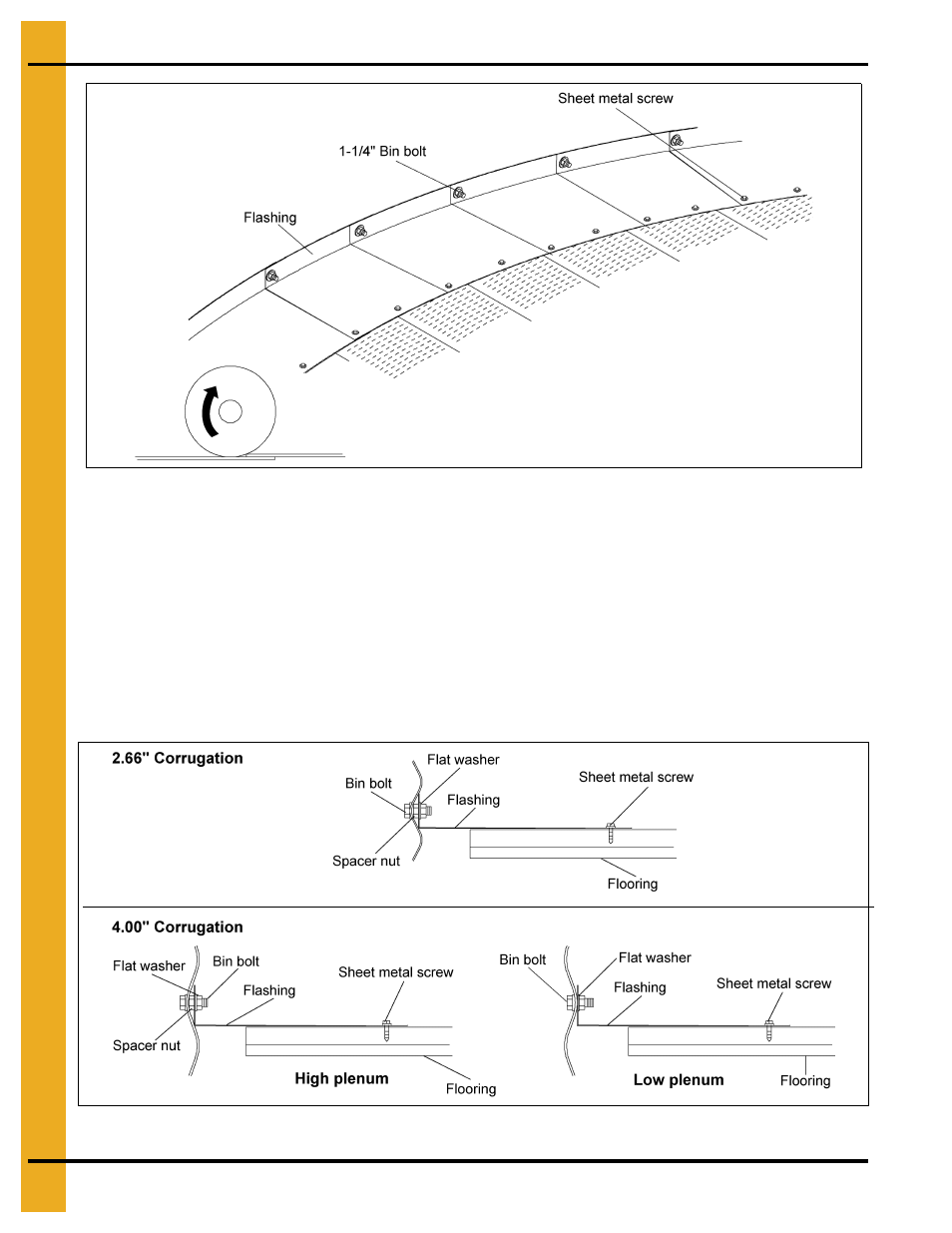 Flashing installation, Chapter 4 flashing installation, Grain systems formed flashing installation | Grain Systems Bin Flooring PNEG-223 User Manual | Page 14 / 38