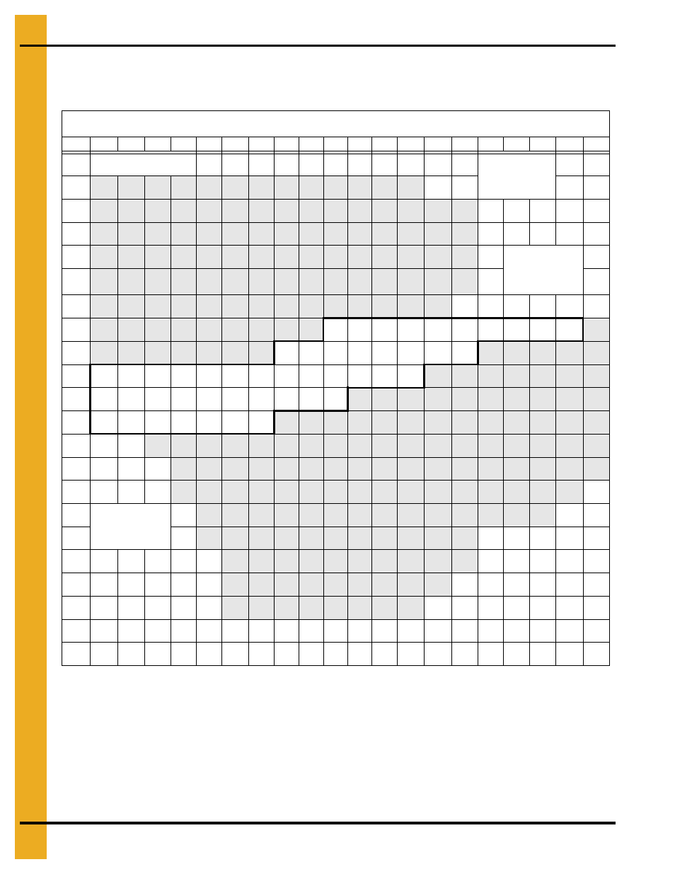 20 gauge grandstand chart - 4.00" corrugation, For 20 gauge floor support requirements, For 20 g | 20 gauge floor support requirements | Grain Systems Bin Flooring PNEG-223 User Manual | Page 28 / 38