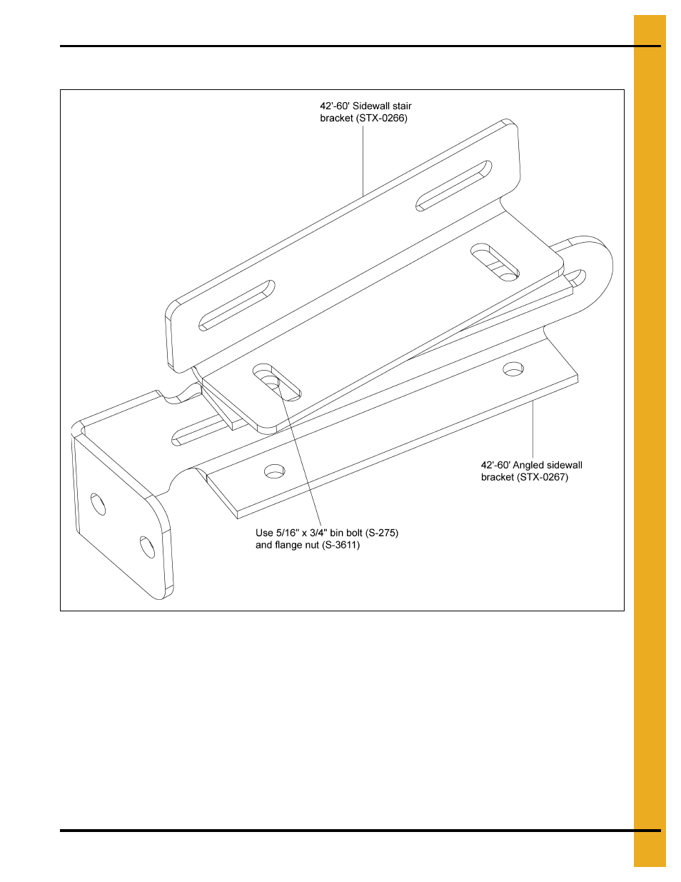 72'-135' sidewall stair bracket assembly | Grain Systems Bin Accessories PNEG-1787 User Manual | Page 15 / 54