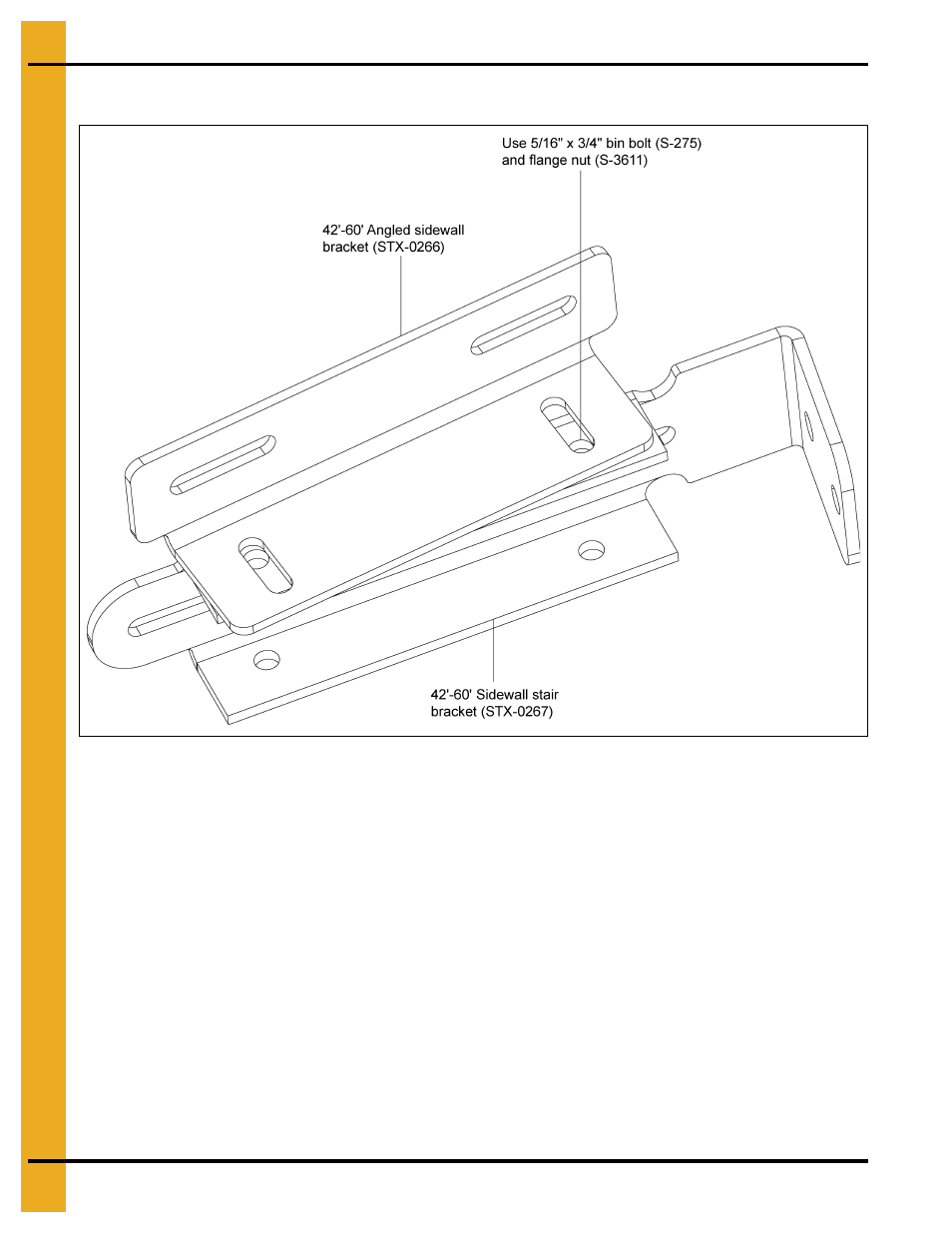 Sidewall stair bracket assembly - reverse | Grain Systems Bin Accessories PNEG-1787 User Manual | Page 18 / 54