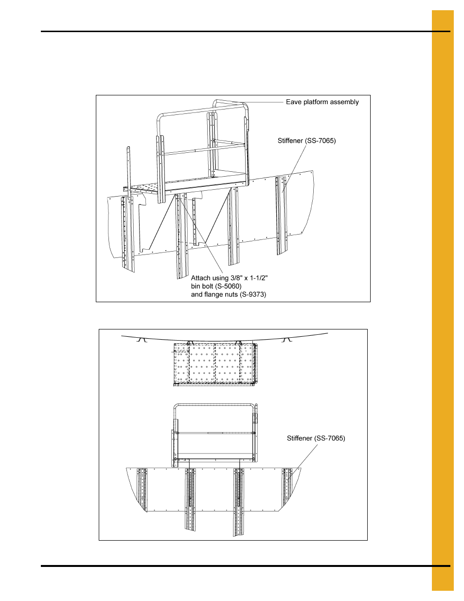 Platform assembly on bin wall | Grain Systems Bin Accessories PNEG-1787 User Manual | Page 25 / 54