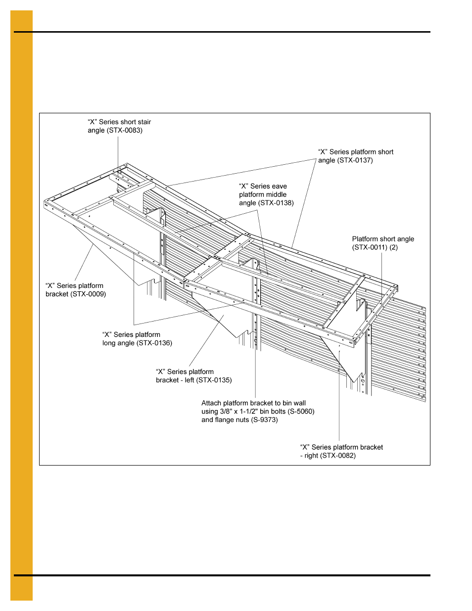 42'-60' eave platform sub-assembly | Grain Systems Bin Accessories PNEG-1787 User Manual | Page 42 / 54