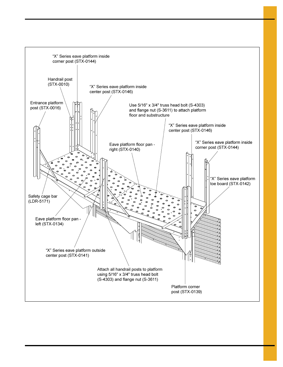 42'-60' eave platform sub-assembly (continued) | Grain Systems Bin Accessories PNEG-1787 User Manual | Page 43 / 54