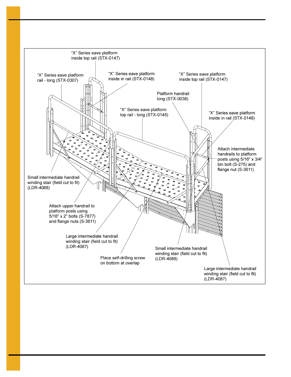 42'-60' eave platform sub-assembly (continued) | Grain Systems Bin Accessories PNEG-1787 User Manual | Page 44 / 54