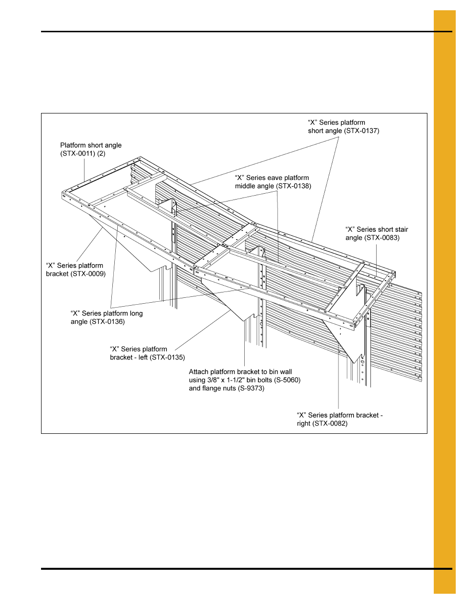 42'-60' eave platform sub-assembly - reverse | Grain Systems Bin Accessories PNEG-1787 User Manual | Page 47 / 54
