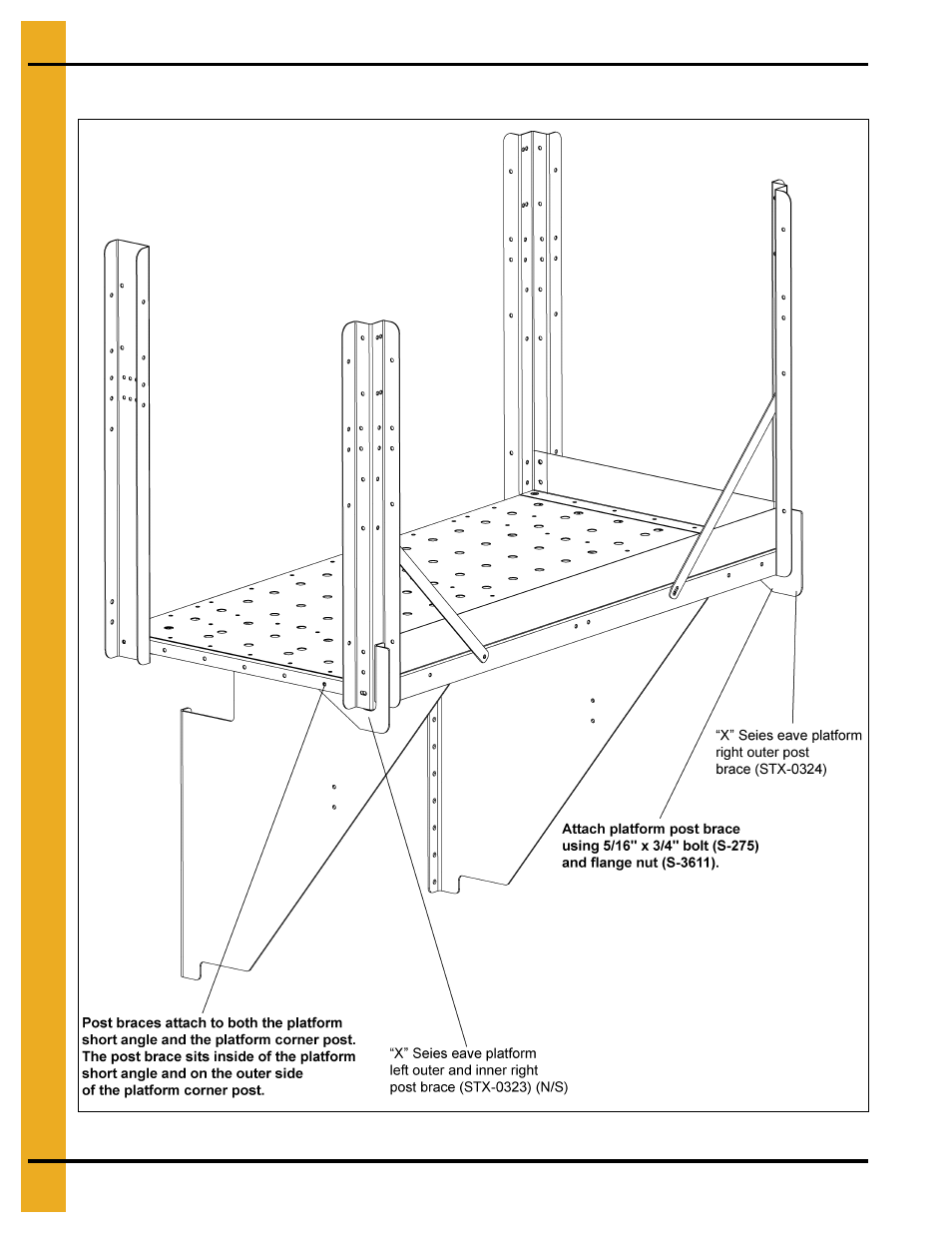 Platform and wall brace (continued) | Grain Systems Bin Accessories PNEG-1773 User Manual | Page 18 / 88