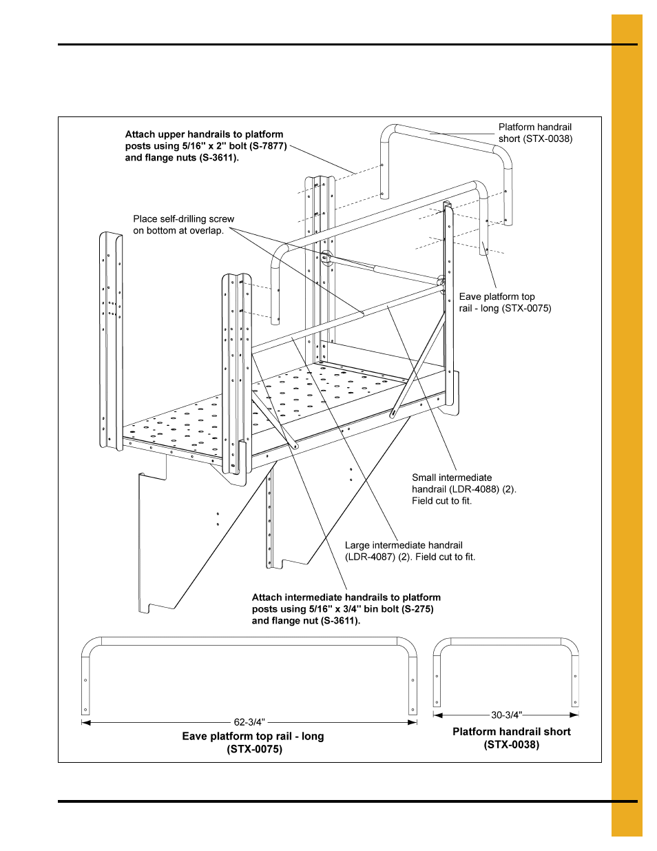 Platform and handrail package | Grain Systems Bin Accessories PNEG-1773 User Manual | Page 19 / 88