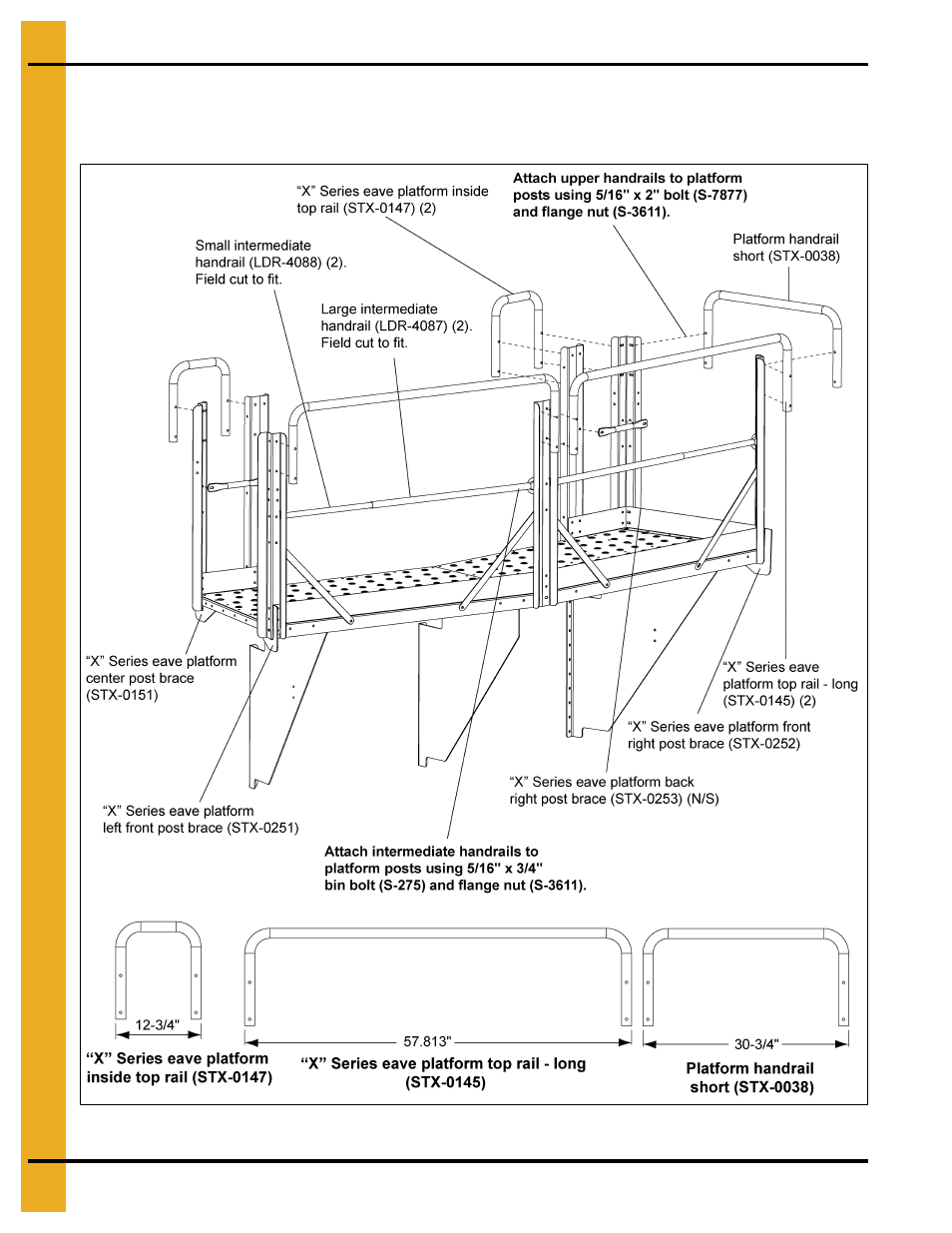 Platform and handrail package | Grain Systems Bin Accessories PNEG-1773 User Manual | Page 36 / 88