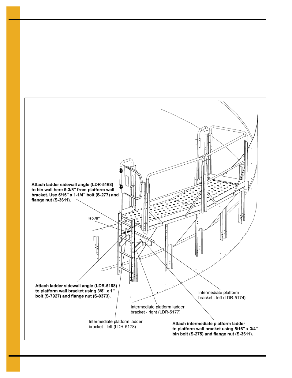 Platform ladder bracket package | Grain Systems Bin Accessories PNEG-1773 User Manual | Page 38 / 88