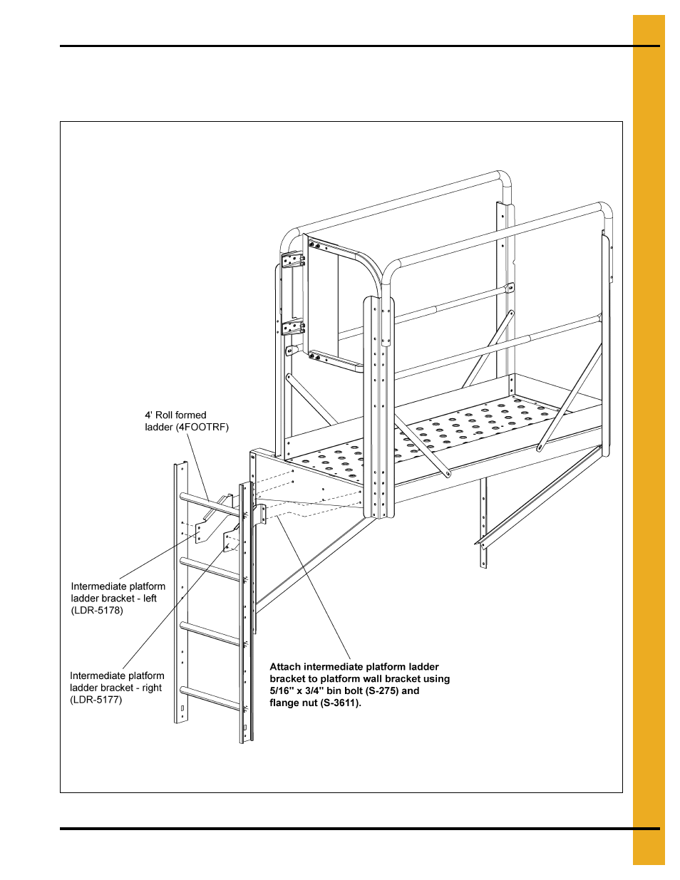 Platform and ladder cage package | Grain Systems Bin Accessories PNEG-1773 User Manual | Page 59 / 88