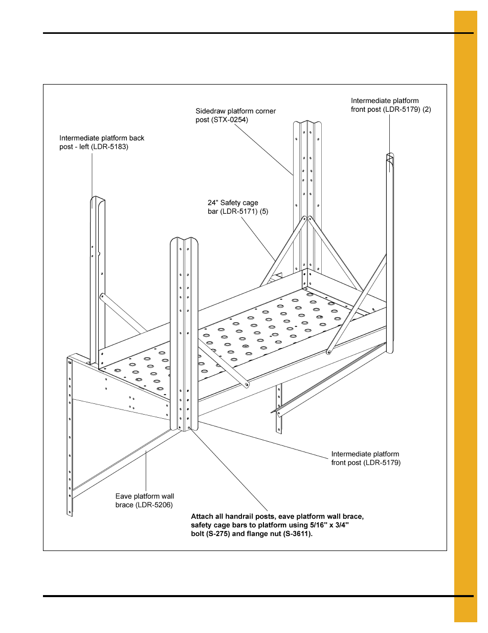 Platform and safety cage bar package | Grain Systems Bin Accessories PNEG-1773 User Manual | Page 65 / 88