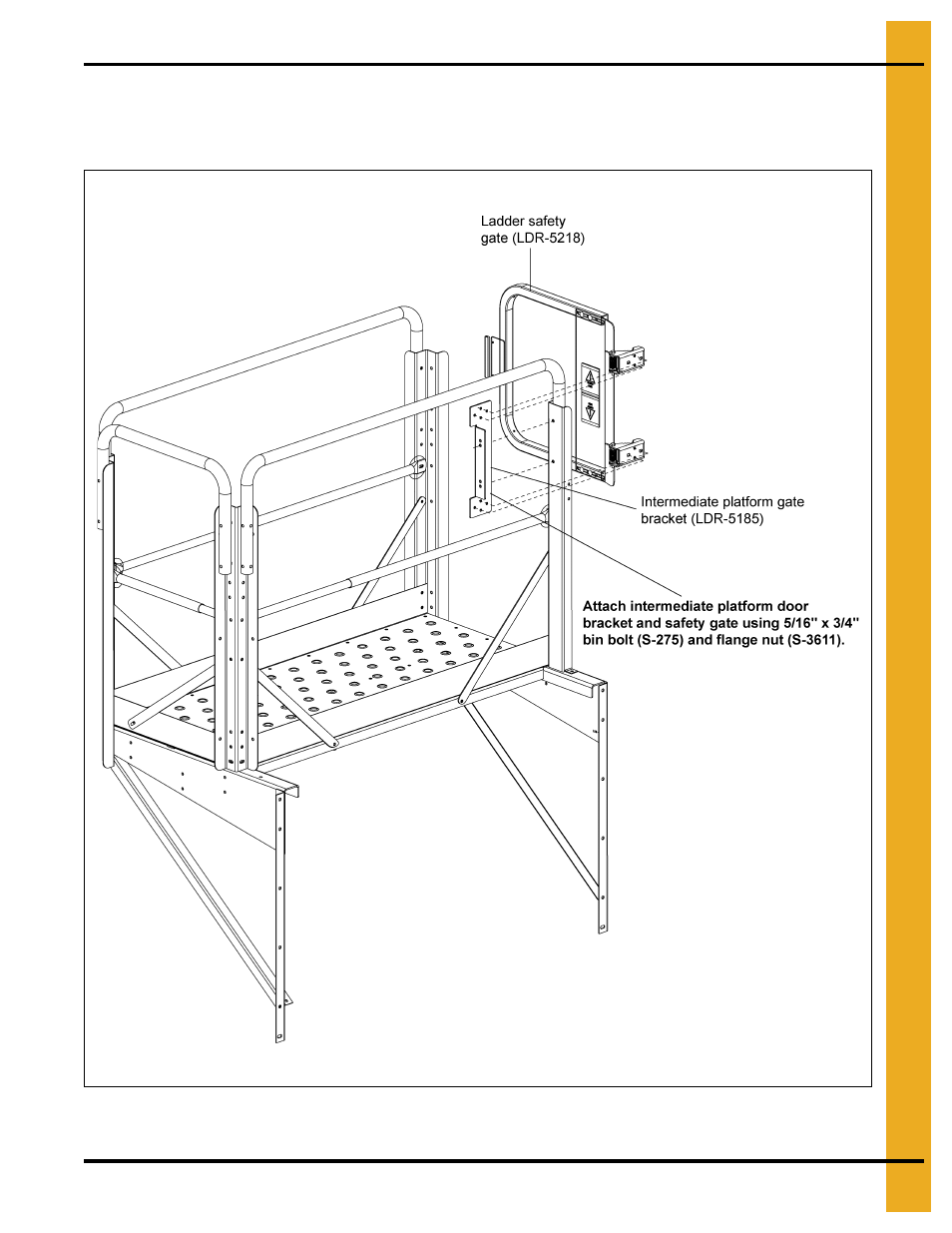 Platform and swing gate package | Grain Systems Bin Accessories PNEG-1773 User Manual | Page 67 / 88