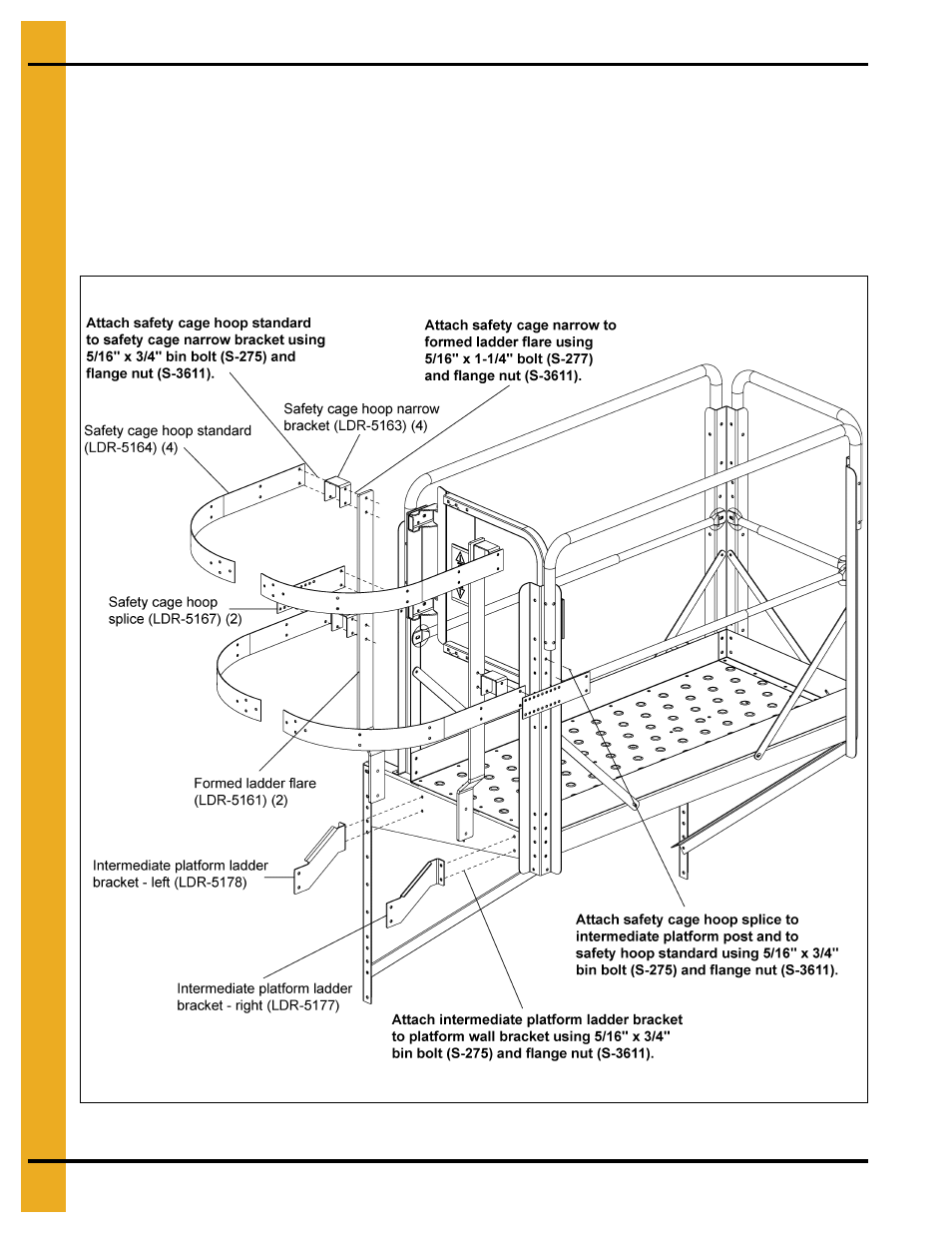 Platform and safety cage package | Grain Systems Bin Accessories PNEG-1773 User Manual | Page 68 / 88