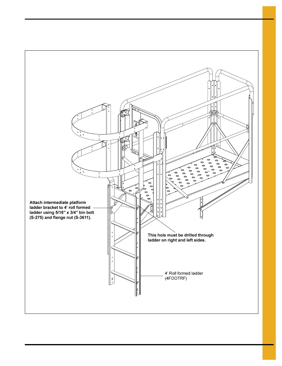 Platform ladder bracket package | Grain Systems Bin Accessories PNEG-1773 User Manual | Page 69 / 88