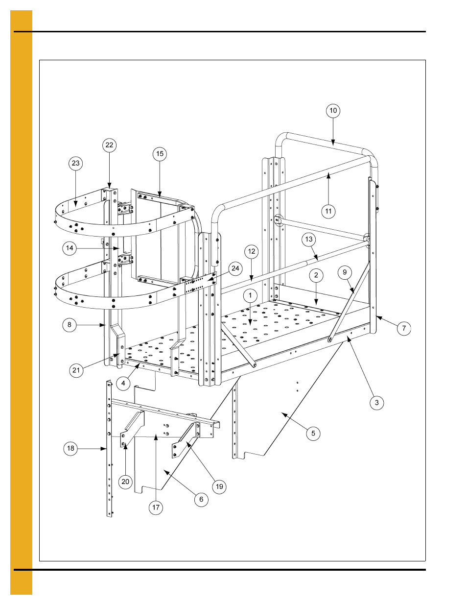 72'-135' ladder eave platform assembly | Grain Systems Bin Accessories PNEG-1773 User Manual | Page 74 / 88