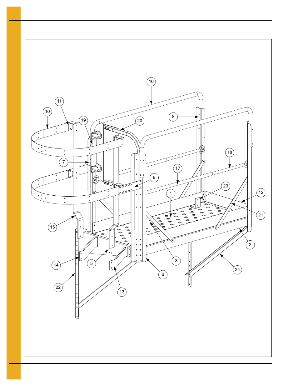 X” series ladder intermediate platform package | Grain Systems Bin Accessories PNEG-1773 User Manual | Page 80 / 88