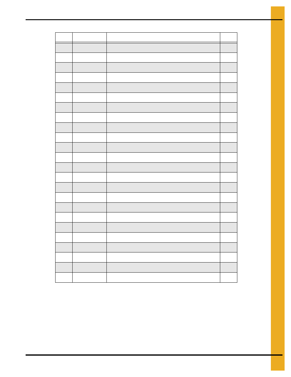 Parts list | Grain Systems Bin Accessories PNEG-1773 User Manual | Page 81 / 88