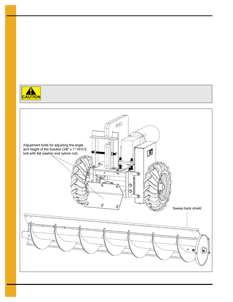 Sweep tractor to shield assembly | Grain Systems Bucket Elevtors, Conveyors, Series II Sweeps PNEG-1597 User Manual | Page 22 / 50